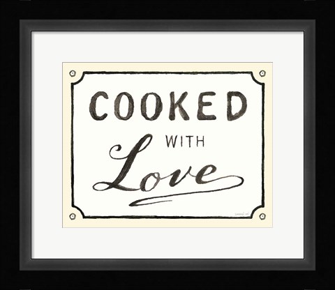 Framed Cooked with Love Print