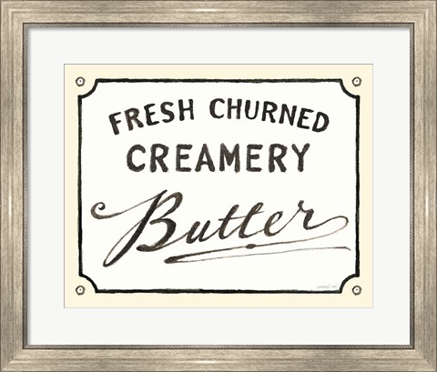 Framed Creamery Butter Print