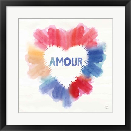 Framed Rainbow Love II Amour Print