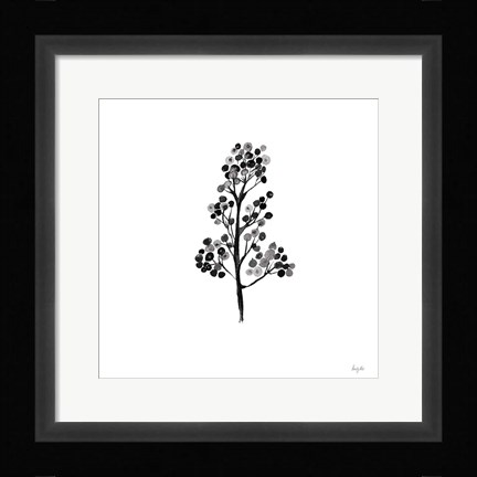 Framed Botticelli Plant IV Black Print