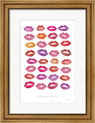Framed Kiss Me Quick Print