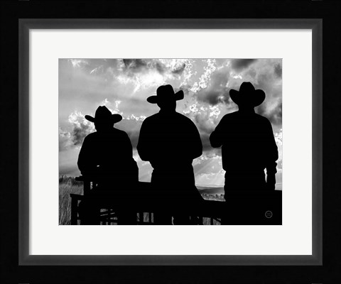 Framed Three Cowboys Print