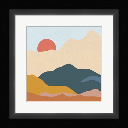 Framed Mountainous II Print