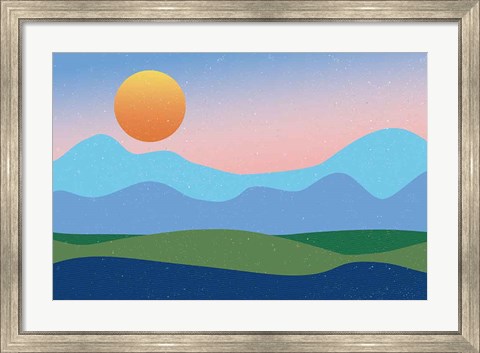 Framed Mountaintop No Words Print