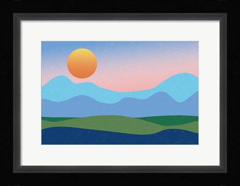 Framed Mountaintop No Words Print