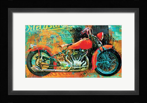 Framed Hardtail Tangerine Print