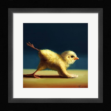 Framed Yoga Chick Mule Kick Print