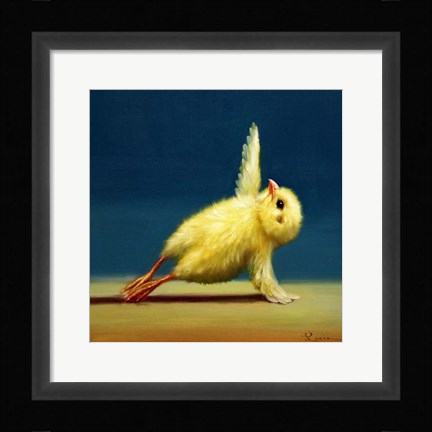 Framed Yoga Chick Side Plank Print