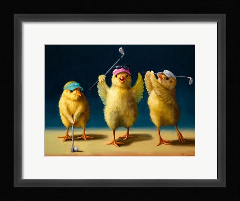Framed Yoga Chicks Golf Chicks Print