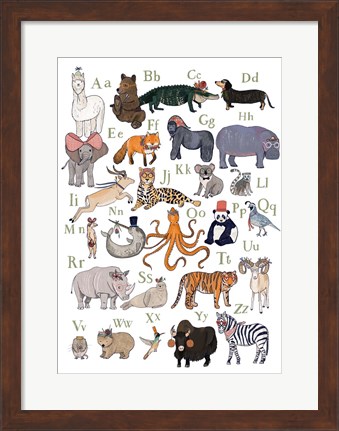 Framed ABC Party Animal Print