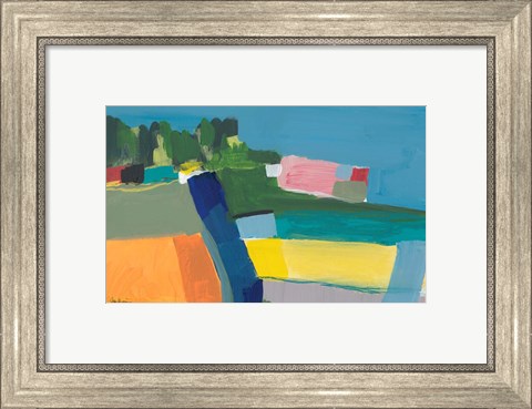 Framed Small Town On a Hill No. 2 Print