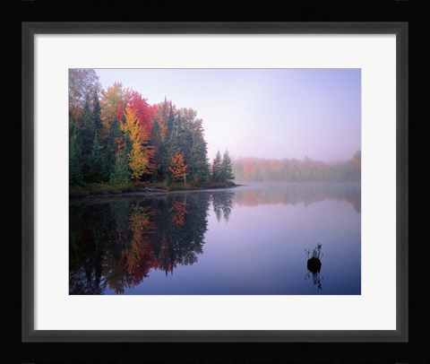 Framed Foggy Morning Sunrise Print