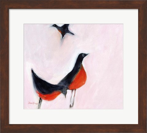Framed Robins from Memory Print