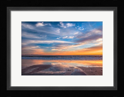 Framed Cloud Reflections Twin Lakes Beach Print