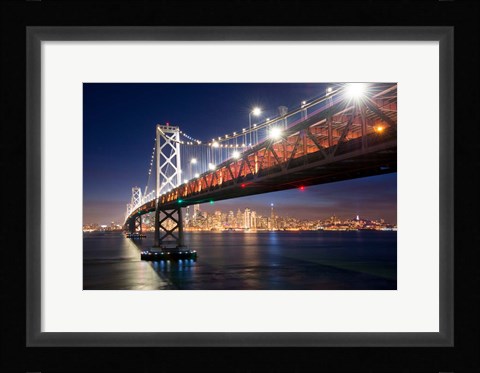 Framed Under The Bay Bridge Print