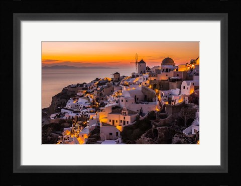 Framed Calispera Santorini Print