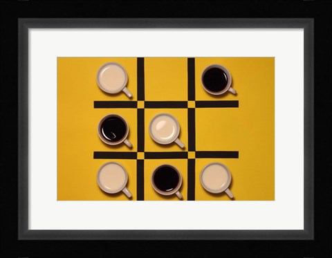 Framed Milk Versus Coffee Print