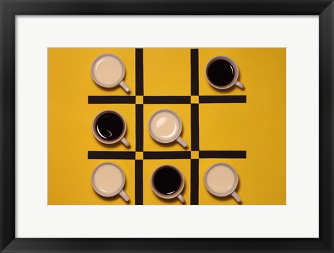 Framed Milk Versus Coffee Print