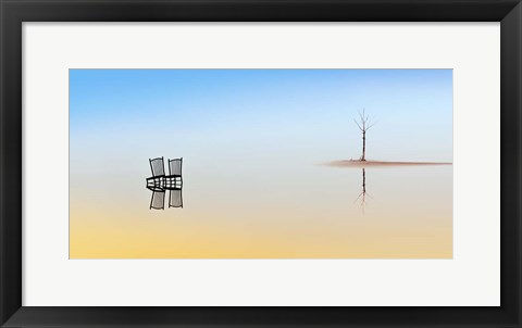 Framed Two Chairs and a Tree Print