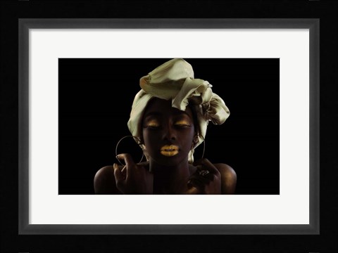 Framed Gold on Black Print