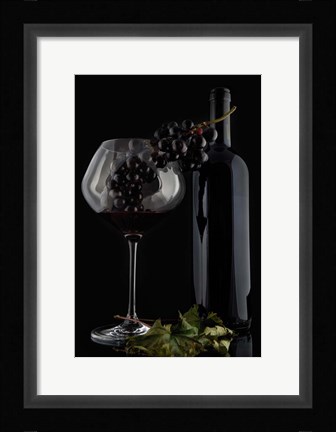 Framed I Love Wine V Print