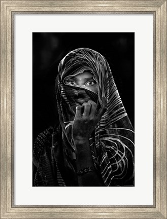 Framed Street Portrait in a Village Close to Delhi Print
