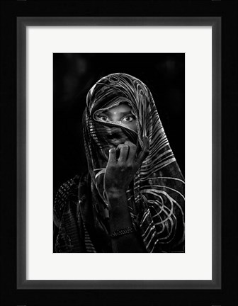 Framed Street Portrait in a Village Close to Delhi Print