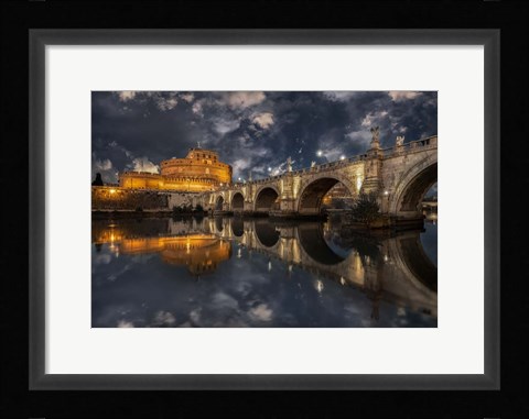 Framed Arches and Clouds Print