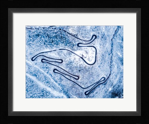 Framed Snow and Asphalt Print