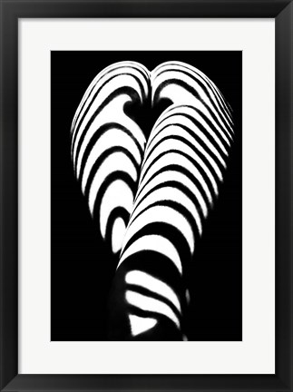 Framed Zebra Ass 2 Print