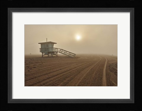 Framed Fog on the Beach - Santa Monica Print
