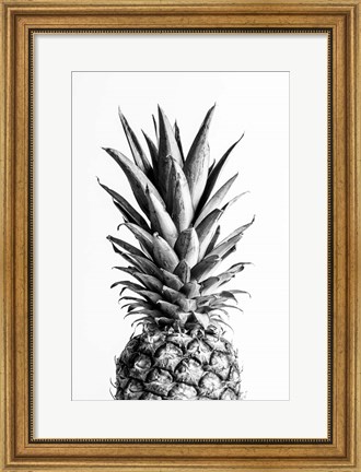 Framed Pineapple Black a White 1 Print