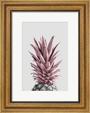 Framed Pineapple Pink 4 Print