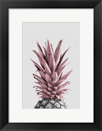 Framed Pineapple Pink 4 Print