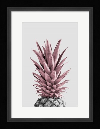 Framed Pineapple Pink 4 Print