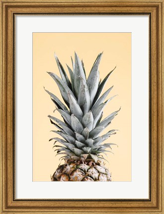 Framed Pineapple Yellow 4 Print