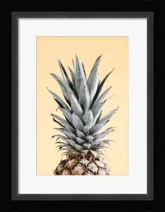 Framed Pineapple Yellow 4 Print