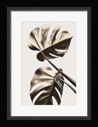 Framed Monstera Gold 8 Print