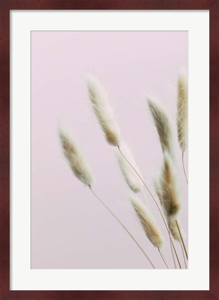 Framed Bunny Grass Pink 2 Print