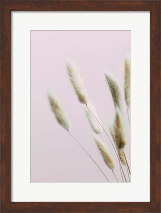 Framed Bunny Grass Pink 2 Print