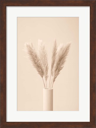 Framed Pampas Grass Beige 11 Print