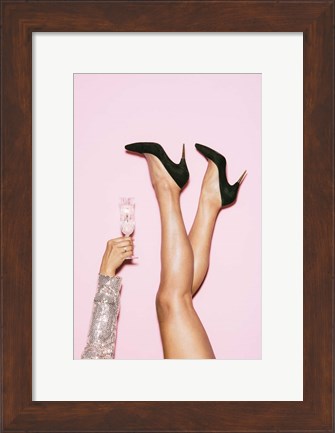 Framed Cheers Disco Heels Print