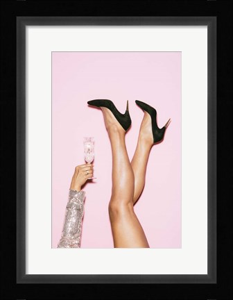 Framed Cheers Disco Heels Print