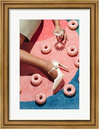 Framed Pink Picnic 02 Print