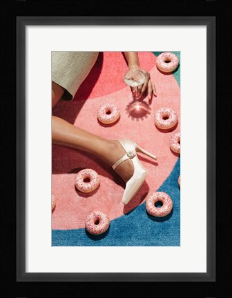 Framed Pink Picnic 02 Print