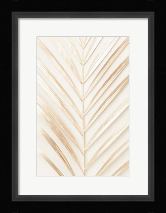 Framed Golden Palm Leaf Print