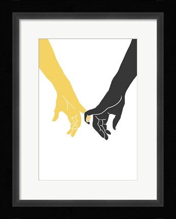Framed Hands Pinky Print