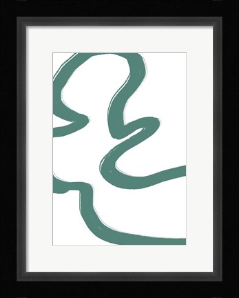Framed Road Green Print