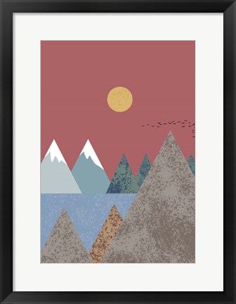 Framed Mountain landscape Print