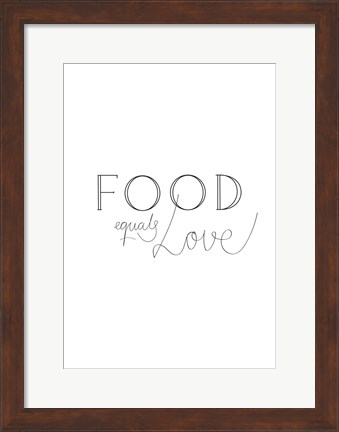 Framed Food is Love Print